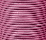 25m of 2mm Round Metallic Pink Leather Cord