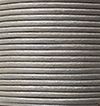 25m of 2mm Round Metallic Silver Leather Cord