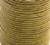 25m of 2mm Round Metallic Gold Leather Cord