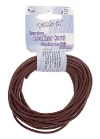 5 yards of 2mm Earthy Red Leather Cord