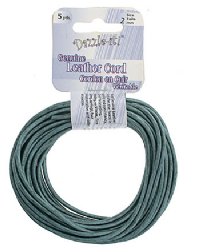 5 yards of 2mm Metallic Blue Iris Leather Cord