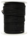 25m of 3mm Dazzle-It! Round Black Leather Cord