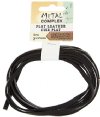 2m of 5x2mm Black Flat Leather Lacing by Metal Complex