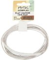 2m of 5x2mm White Flat Leather Lacing by Metal Complex