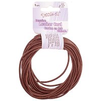 5 yards of 2mm Metallic Copper Leather Cord