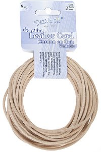 5 yards of 2mm Natural Leather Cord