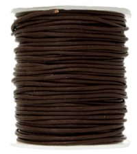 25 Meters of .5mm Dark Brown Leather Cord