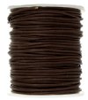 25 Meters of .5mm Dark Brown Leather Cord