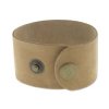 1.5" Natural Leather Cuff Bracelet with Brass Snaps