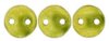 50 6mm Meadowlark Saturated Metallic Two Hole Glass Lentil Beads 