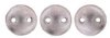 50 6mm Almost Mauve Saturated Metallic Two Hole Glass Lentil Beads