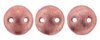 50 6mm Blooming Dahlia Saturated Metallic Two Hole Glass Lentil Beads