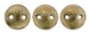 50 6mm Emperador Saturated Metallic Two Hole Glass Lentil Beads 