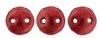 50 6mm Cherry Tomato Saturated Metallic Two Hole Glass Lentil Beads 
