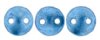 50 6mm Little Boy Blue Saturated Metallic Two Hole Glass Lentil Beads