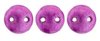 50 6mm Spring Crocus Saturated Metallic Two Hole Glass Lentil Beads 