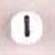 White Glass Letter Bead - I