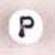 White Glass Letter Bead - P