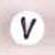 White Glass Letter Bead - V