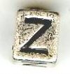 Metal Cube Alphabet Bead - Letter Z
