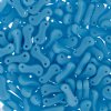 50, 3x10mm Opaque Blue Turquoise Czech Glass Link Bead