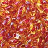 LM0363 - 10 Grams Light Cranberry Lined Topaz Lustre 4x7mm Long Miyuki Magatama Drop Beads