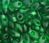 LM0146F - 10 Grams Matte Transparent Green 4x7mm Long Miyuki Magatama Drop Beads