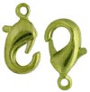 10 9.5mm Lime Green Plated Lobster Claw Clasps
