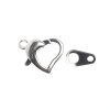 5 Sets of 13mm Silver Plated Heart Lobster Clasps