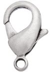 1, 26mm Large Brushed Antique Silver Plated Lobster Clasp