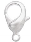 1, 26mm Large Bright Silver Plated Lobster Clasp