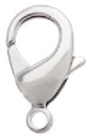1, 26mm Large Rhodium Plated Lobster Clasp