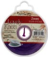 20 Yards of 2mm Cardinal Purple Knotting Cord with Reusable Bobbin