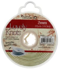20 Yards of 2mm Ivory Knotting Cord with Reusable Bobbin