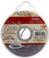 20 Yards of 2mm Silver Lovely Knots Knotting Cord with Reusable Bobbin