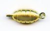 2 10x5mm Gold Plated Magnetic Beehive Clasps