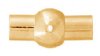 1 15.5x7mm Gold Plated Glue-In Magnetic Tube and Ball Clasp
