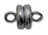 6 Pairs 6x6.5mm Gunmetal Magnetic Clasps