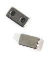 Magnetic - One Pair of 12x12mm Nickel Two Hole Clasp