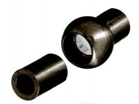 1 15.5x7mm Gunmetal Plated Glue-In Magnetic Tube and Ball Clasp