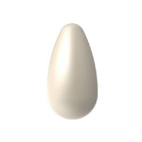 10, 10x6mm Cream Preciosa Maxima Pearshape Pearl Beads