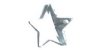 1 22mm Machine Cut Crystal Star Pendant
