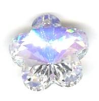 1 14mm Preciosa Crystal AB Flower Pendant