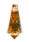 1 9x18mm Preciosa Capri Gold Half Coat Straight Cut Drop