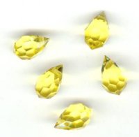 5 10x6mm Preciosa Sharp Yellow Tear Drops