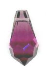 1 9x18mm Preciosa Amethyst Round Cut Drop