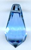 1 9x18mm Preciosa Light Sapphire Round Cut Drop