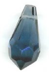 1 9x18mm Preciosa Montana Blue Round Cut Drop