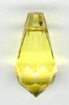 1 9x18mm Preciosa Sharp Yellow Round Cut Drop