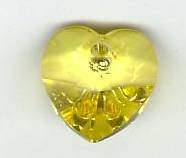 1 10mm Preciosa Sharp Yellow Heart